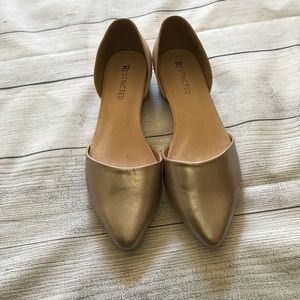 Restricted 2 Tone Metallic Blush Pink D’orsay Flat
